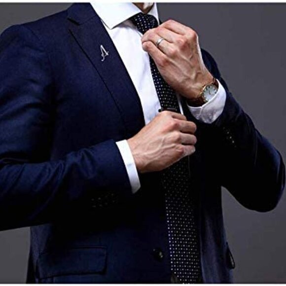 Initial Letter Y Brooch Pin Fashion Silver and Gold with Crystals Two Pack - Picture 7 of 10